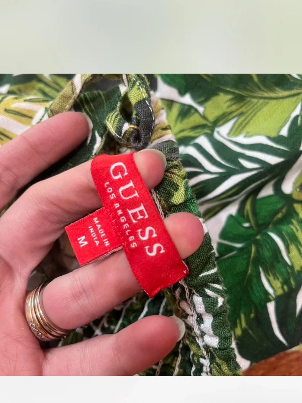 Palm Tree Print GUESS summer mini dress